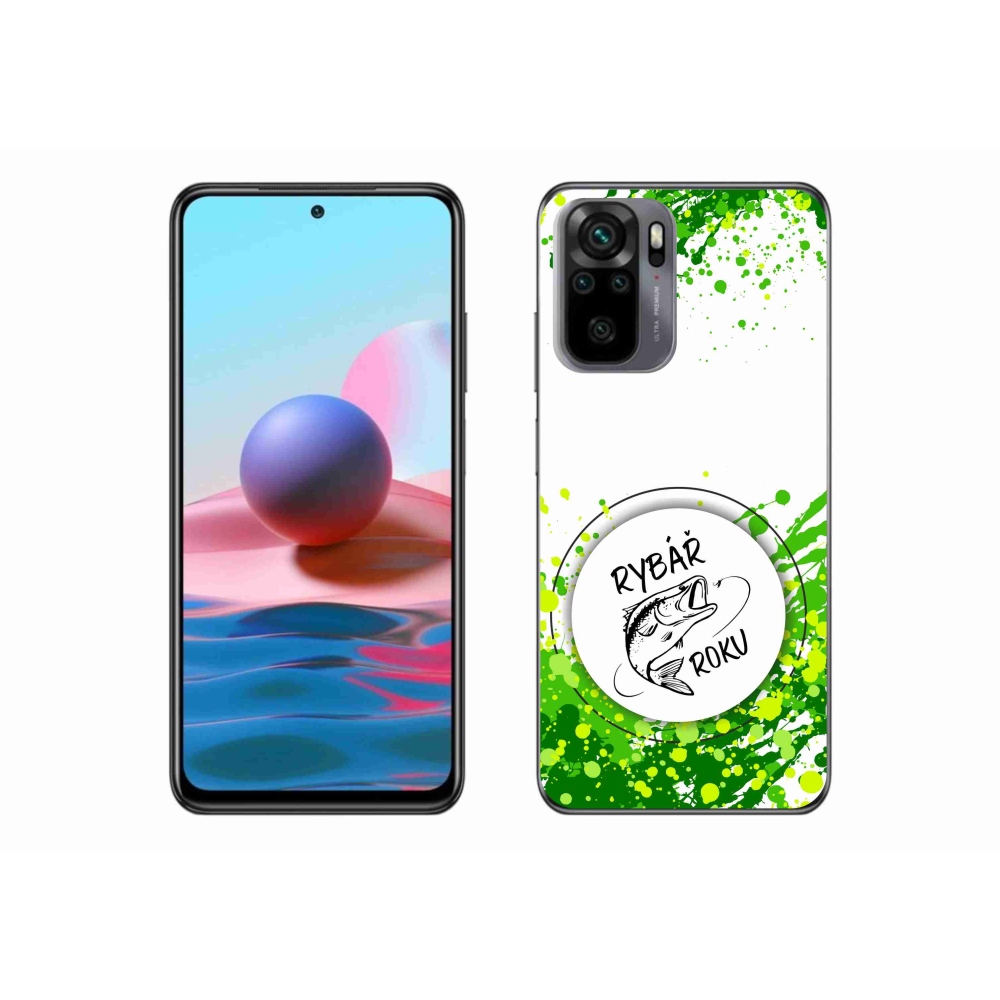 Gél borító mmCase a Xiaomi Redmi Note 10S-hez - az év halászának fehér háttere