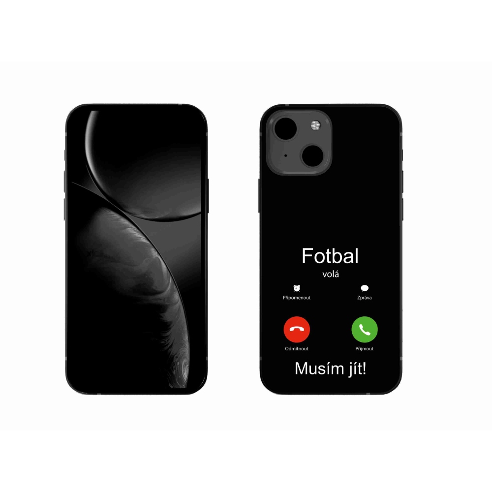 Gél borítás mmCase iPhone 13 6.1 készülékhez - futballhívások fekete háttérrel