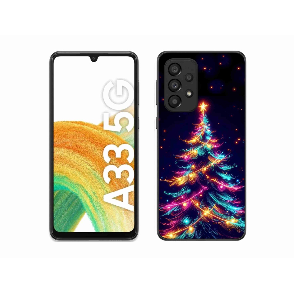 Gél borítás mmCase Samsung Galaxy A33 5G - neon karácsonyfa
