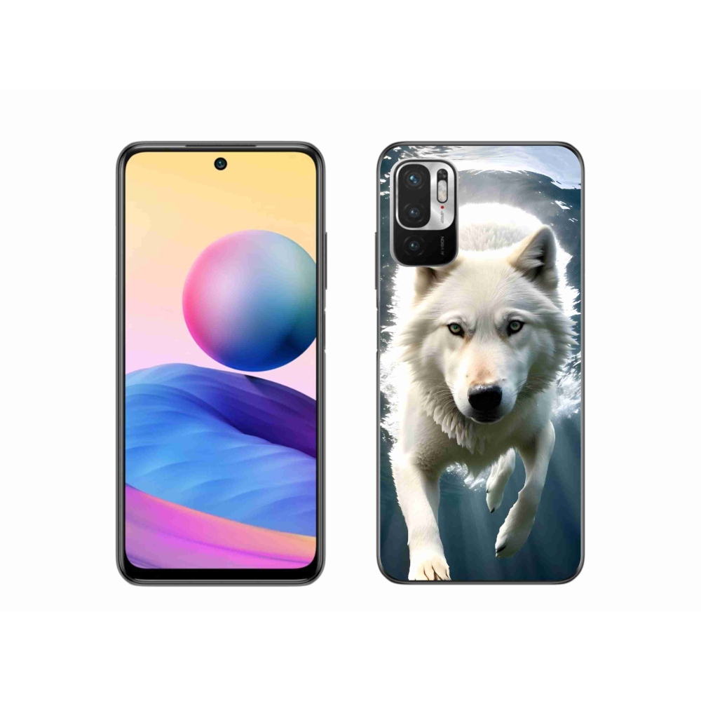 Gél borítás mmCase a Xiaomi Poco M3 Pro/5G készülékhez - fehér farkas