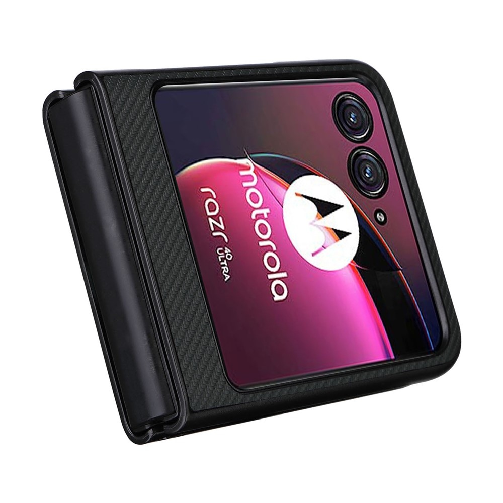 Textúrás műanyag borítás műbőrrel a Motorola Razr 40 Ultra 5G készülékre - zöld színű