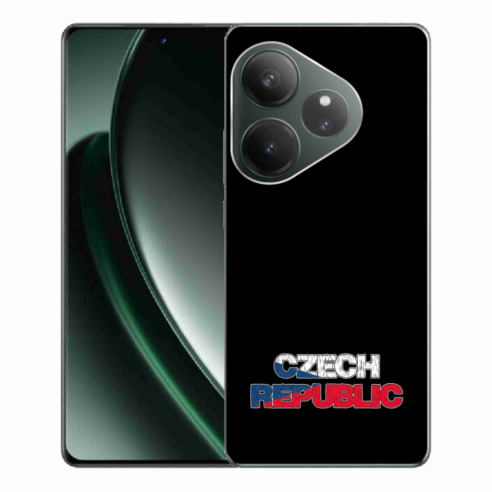 Gél borítás mmCase a Realme GT 6 5G/GT 6T 5G - Csehország fekete háttérrel