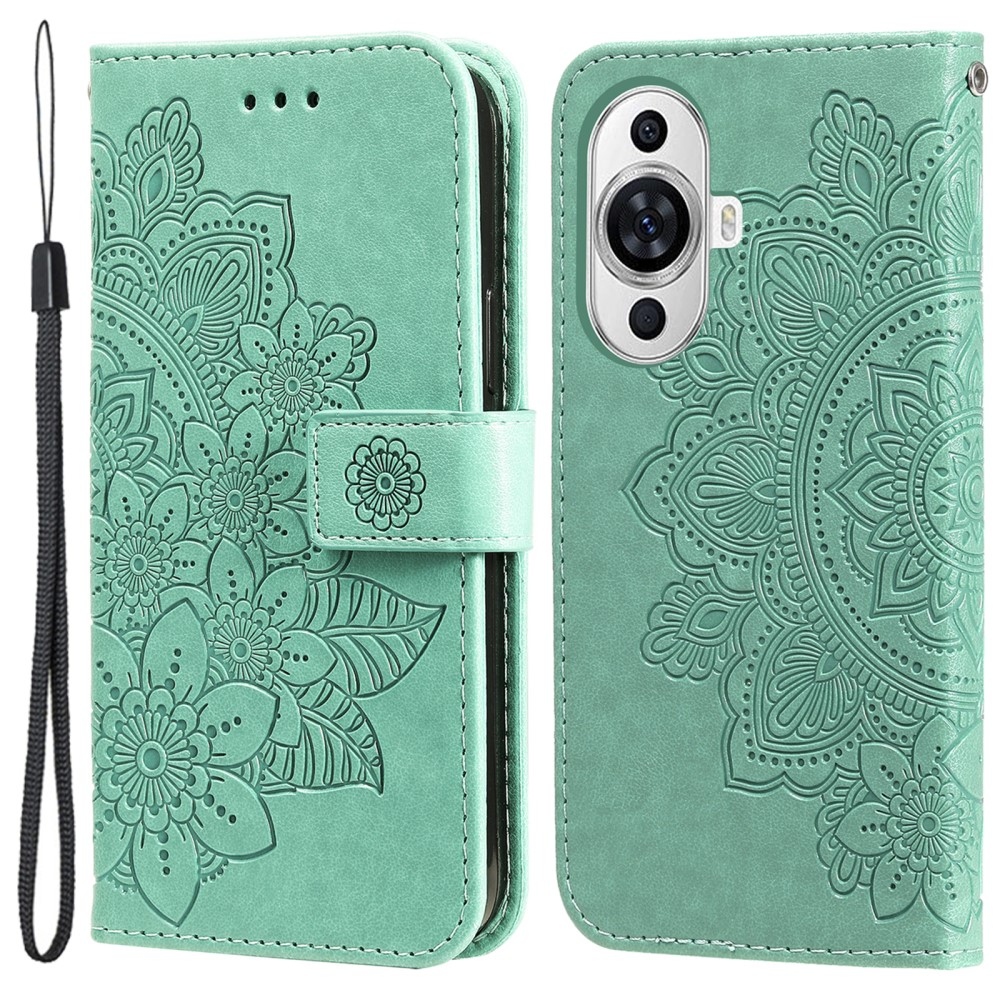 Mandala könyvtáska Huawei Nova 11 készülékhez - teal színű