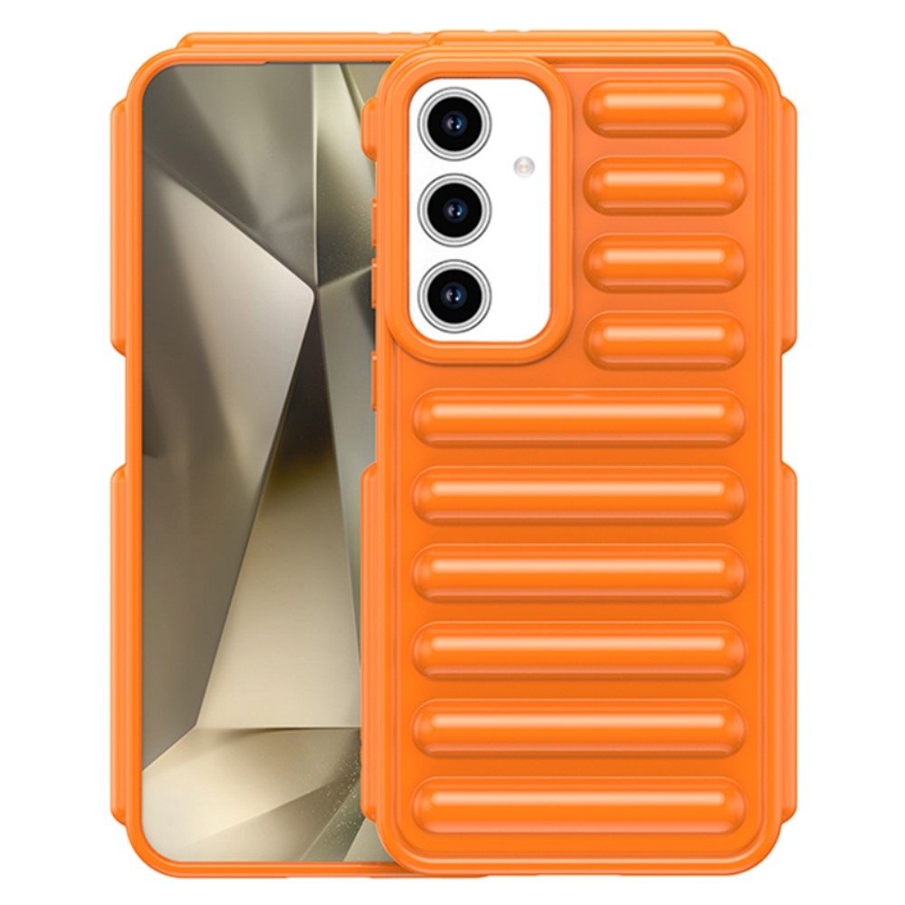 Kapszula tartós zselés tok Samsung Galaxy S24 FE készülékhez - narancssárga