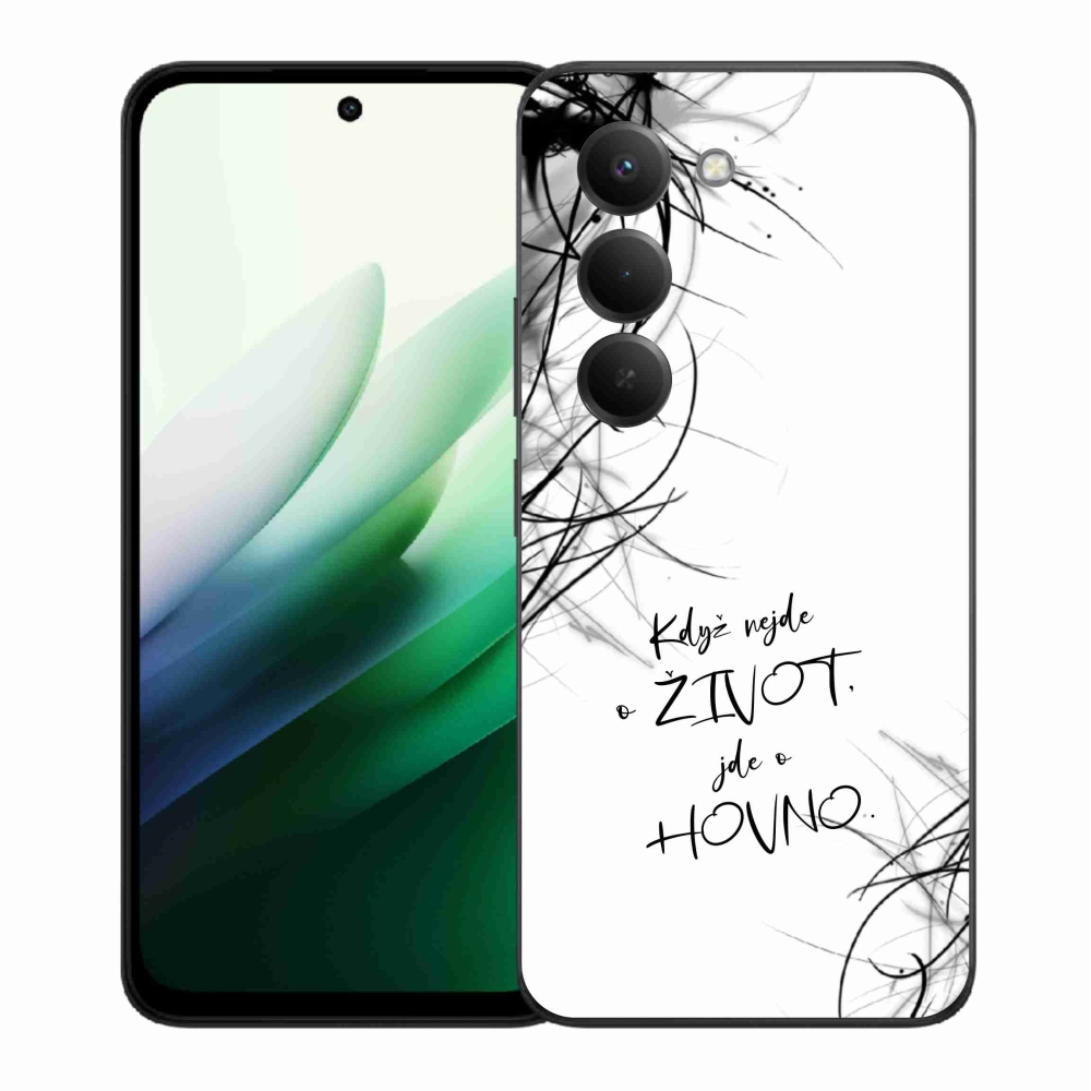 Gél borító mmCase a Xiaomi Redmi 15 5G-hez - vicces szöveg 16 fehér háttérrel