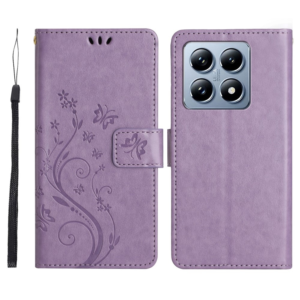 Virágok könyve tok Xiaomi 14T Pro - világos lila