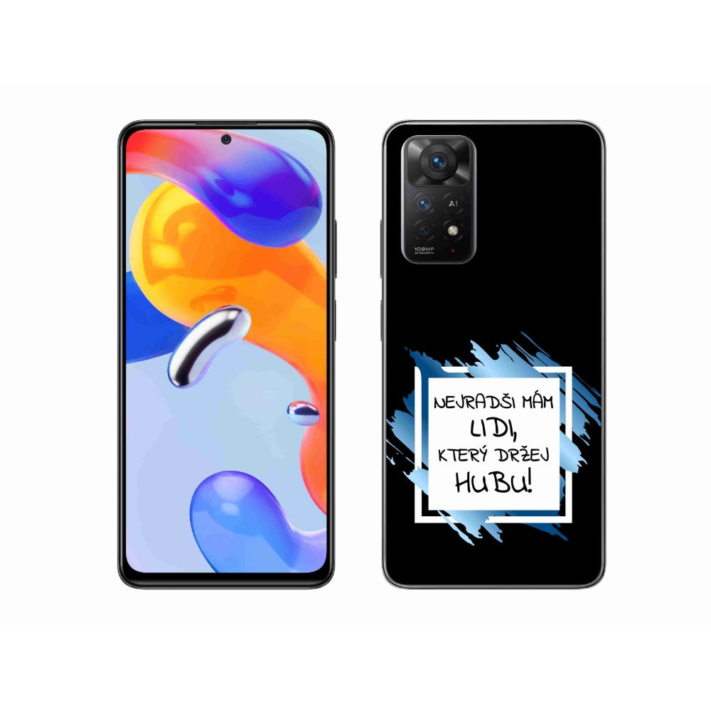 Gél borító mmCase a Xiaomi Redmi Note 11 Pro 4G/5G-hez - vicces szöveg 7 fekete és fehér háttérrel