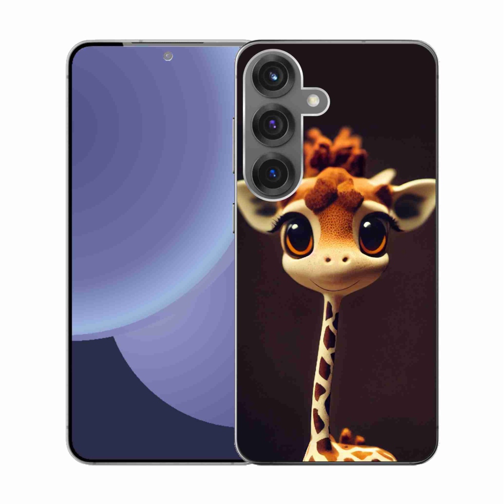 Zselés borítás mmCase Samsung Galaxy S25 készülékhez - kis zsiráf