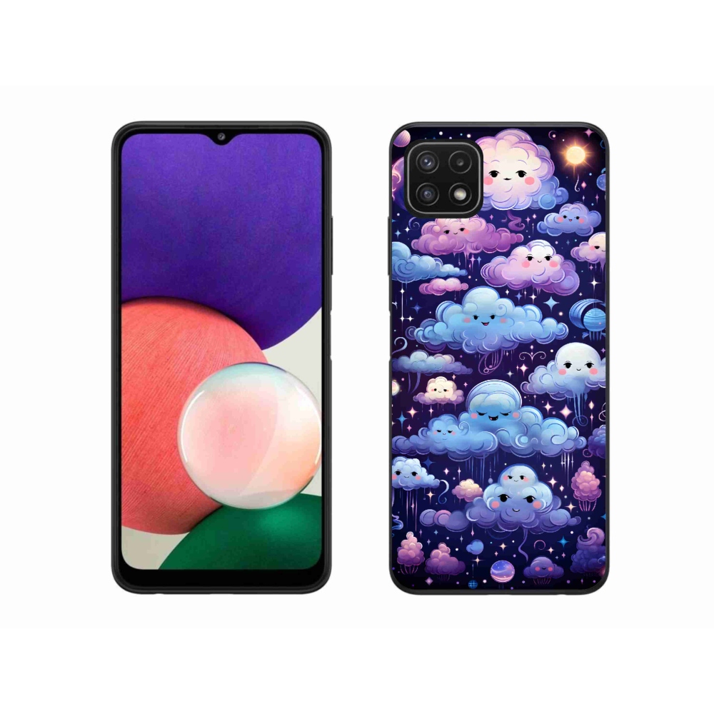 Gél védőhuzat mmCase Samsung Galaxy A22 5G - felhők