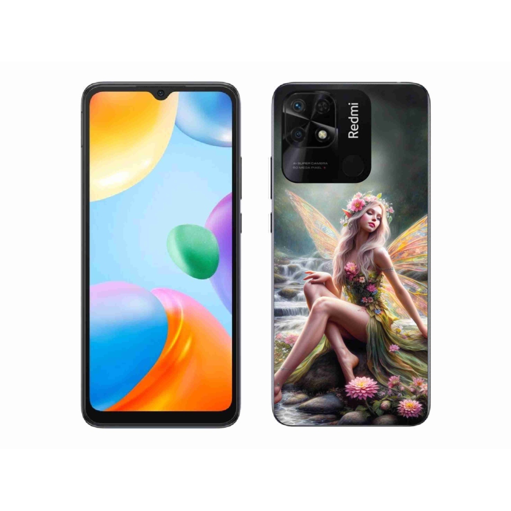 Gél borító mmCase a Xiaomi Redmi 10C - pillangó nő 1