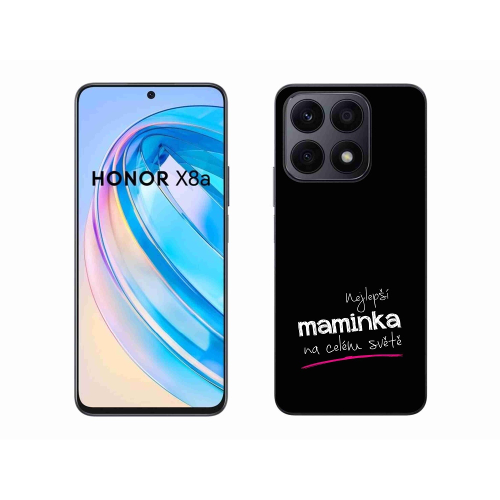 Gél borító mmCase a Honor X8a számára - legjobb anya 4 fekete háttérrel