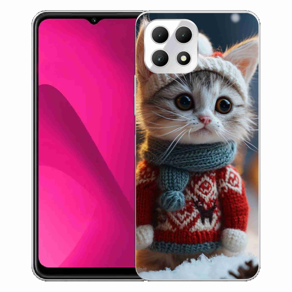 Zselés borítás mmCase a T-Mobile T Phone 2 készülékhez - cica pulóverben