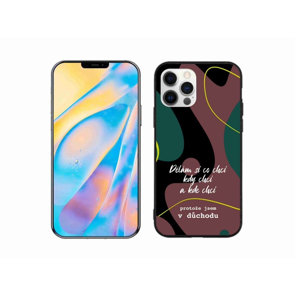 Gél borítás mmCase iPhone 12 készülékhez - vicces szöveg 10 fekete háttér