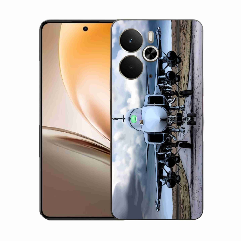 Gél borítás mmCase a Realme 14 5G/14T 5G számára - katonai repülőgépek