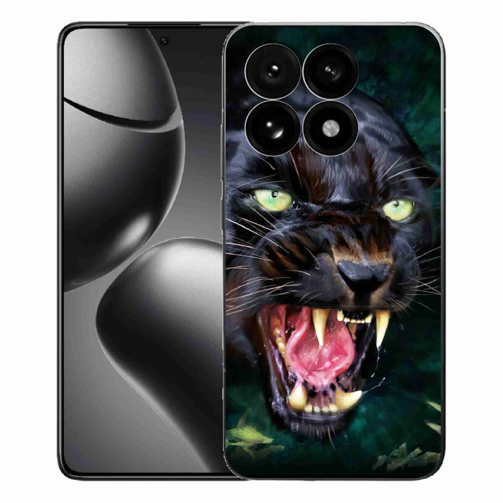 Gél borítás mmCase a Xiaomi 15T-hez - dühös fekete párduc