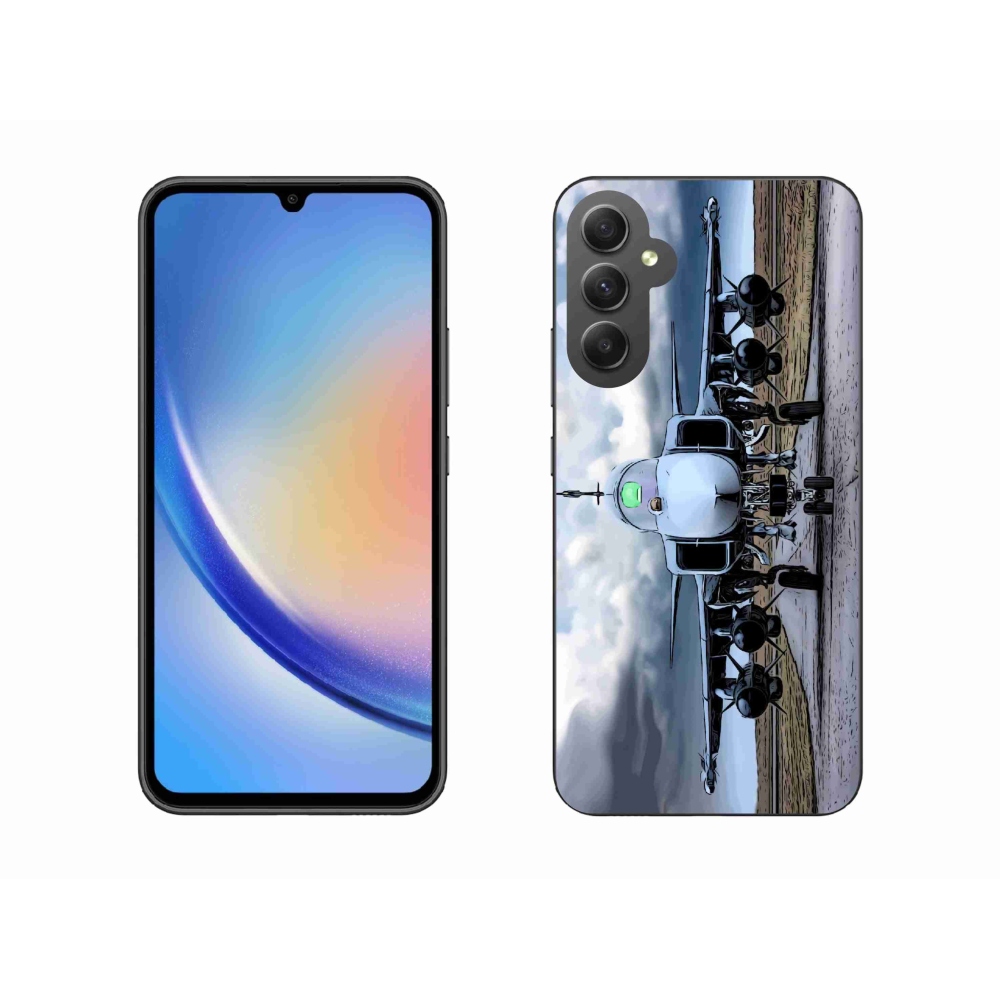 Gél borítás mmCase Samsung Galaxy A34 5G - katonai repülőgépekhez