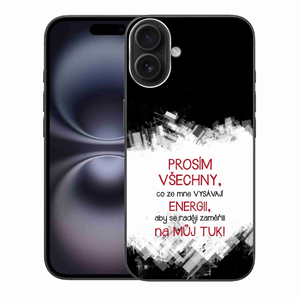 Gél borítás mmCase iPhone 16 Plus készülékhez - vicces szöveg 1 piros