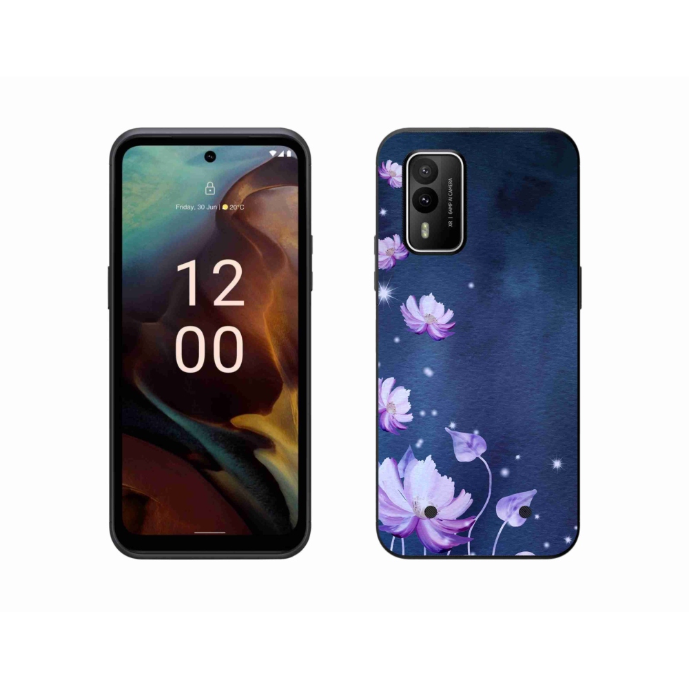 Gél tok mmCase a Nokia XR21 készülékhez - hulló virágok
