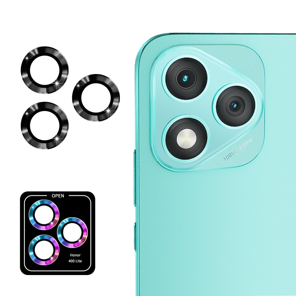 ENK Fém kamera lencse üveg Honor 400 Lite-hoz (különálló szemüveg) - fekete