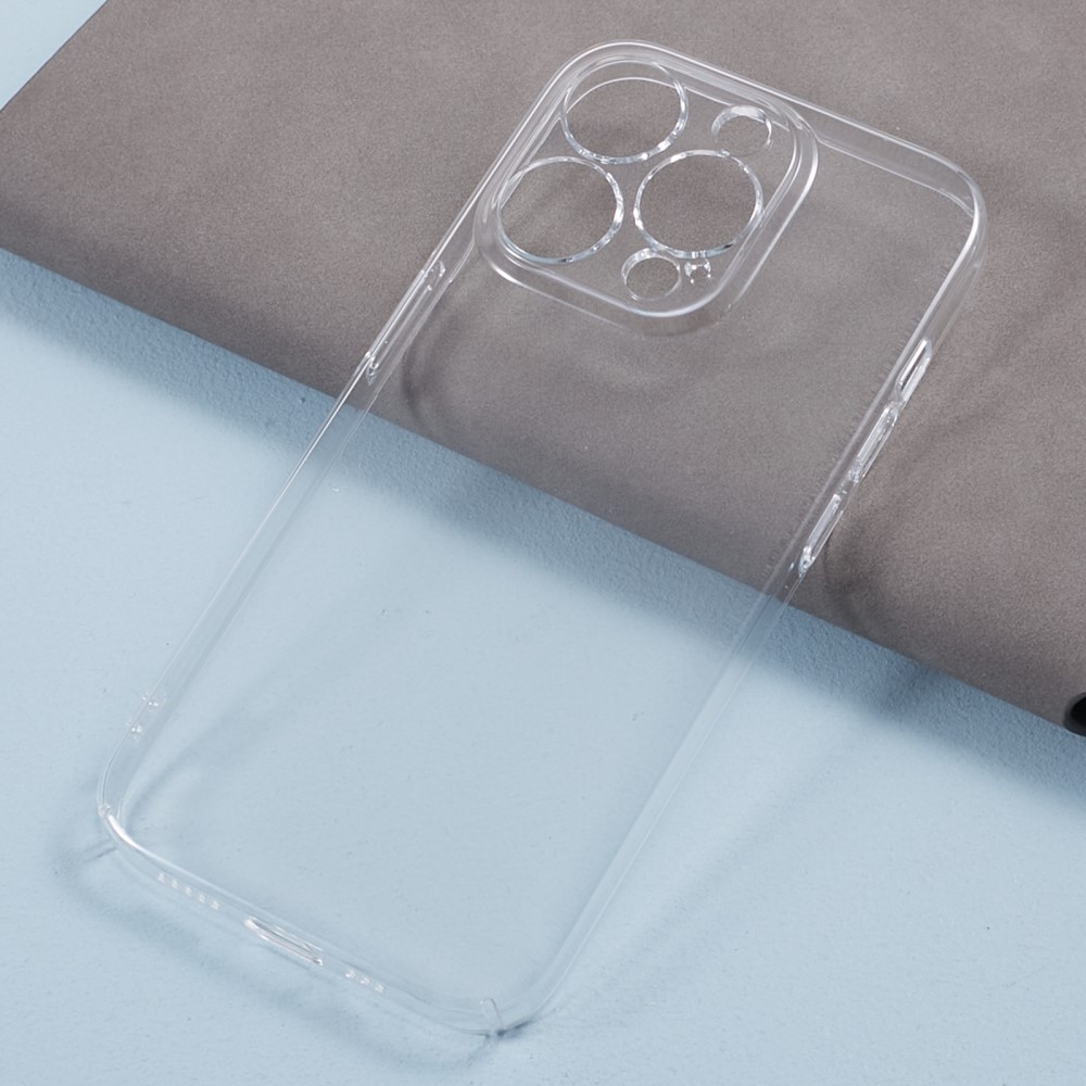 Átlátszó műanyag tok zselés élekkel iPhone 15 Pro készülékhez