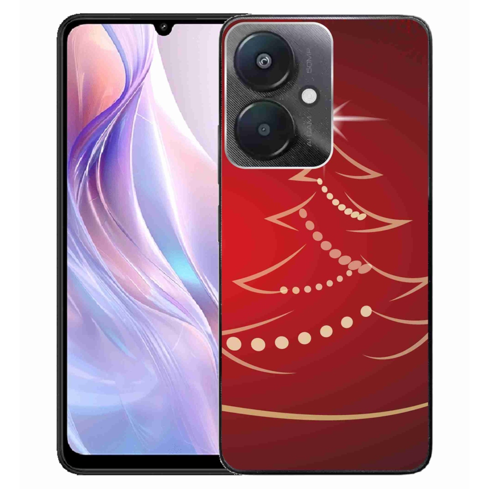 Gél borító mmCase a Xiaomi Redmi 13C 5G számára - karácsonyfa karikatúra
