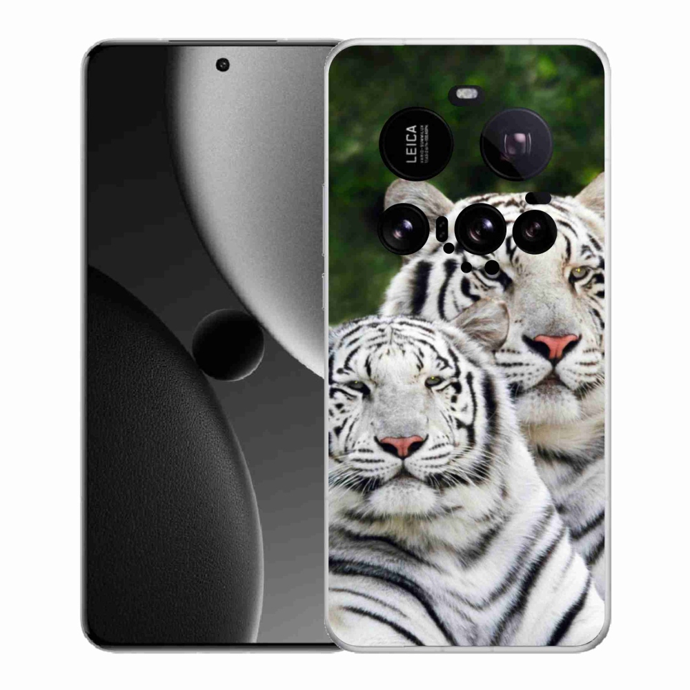 Gél borítás mmCase a Xiaomi 15 Ultra számára - fehér tigrisek