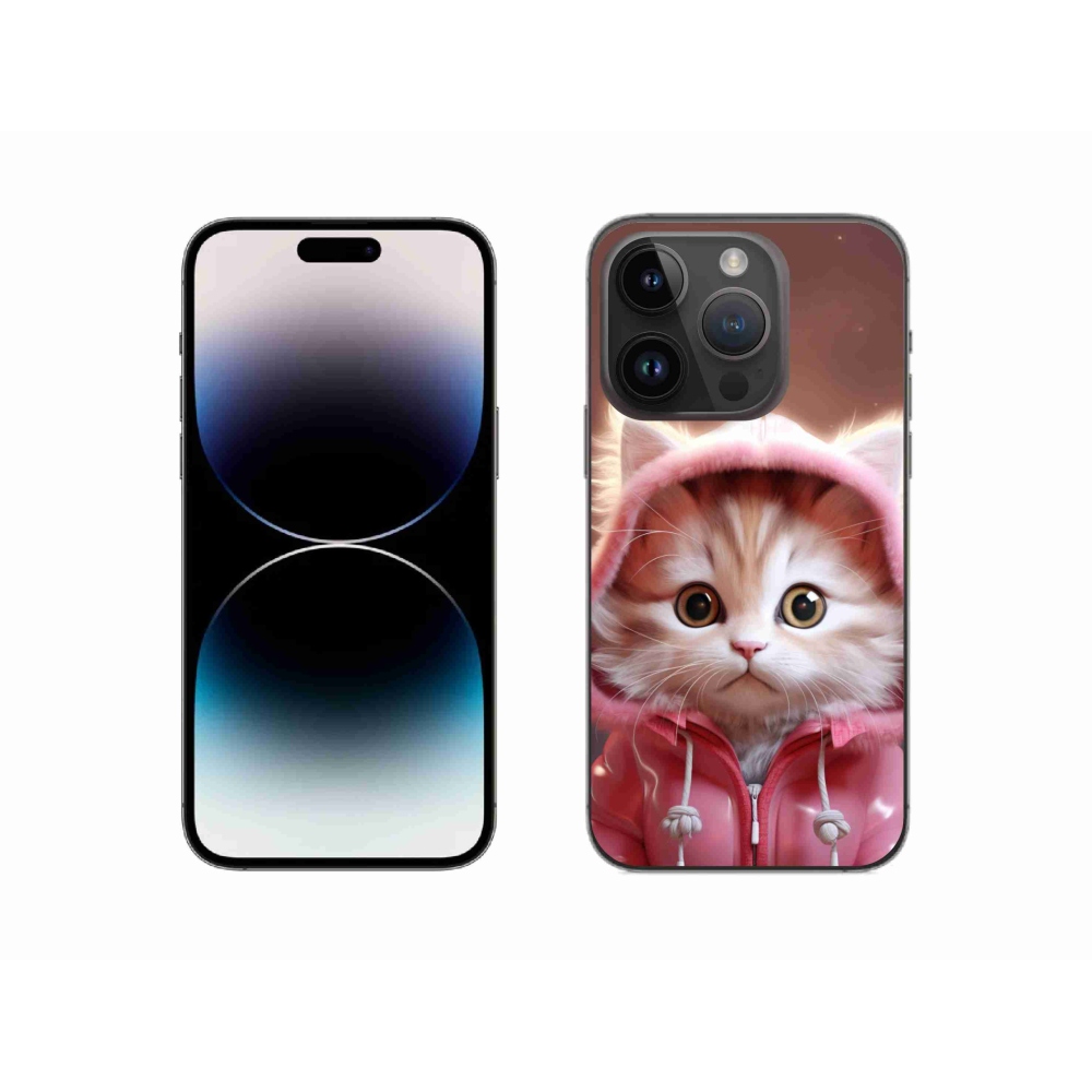 Gél borítás mmCase iPhone 14 Pro készülékhez - aranyos cica 3