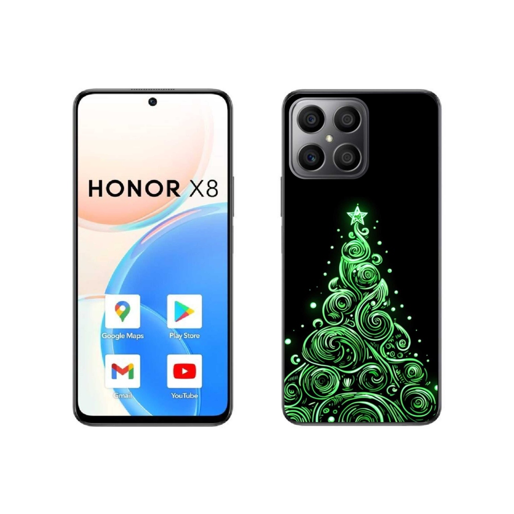 Gél borítás mmCase a Honor X8 4G-hez - neon karácsonyfa 3
