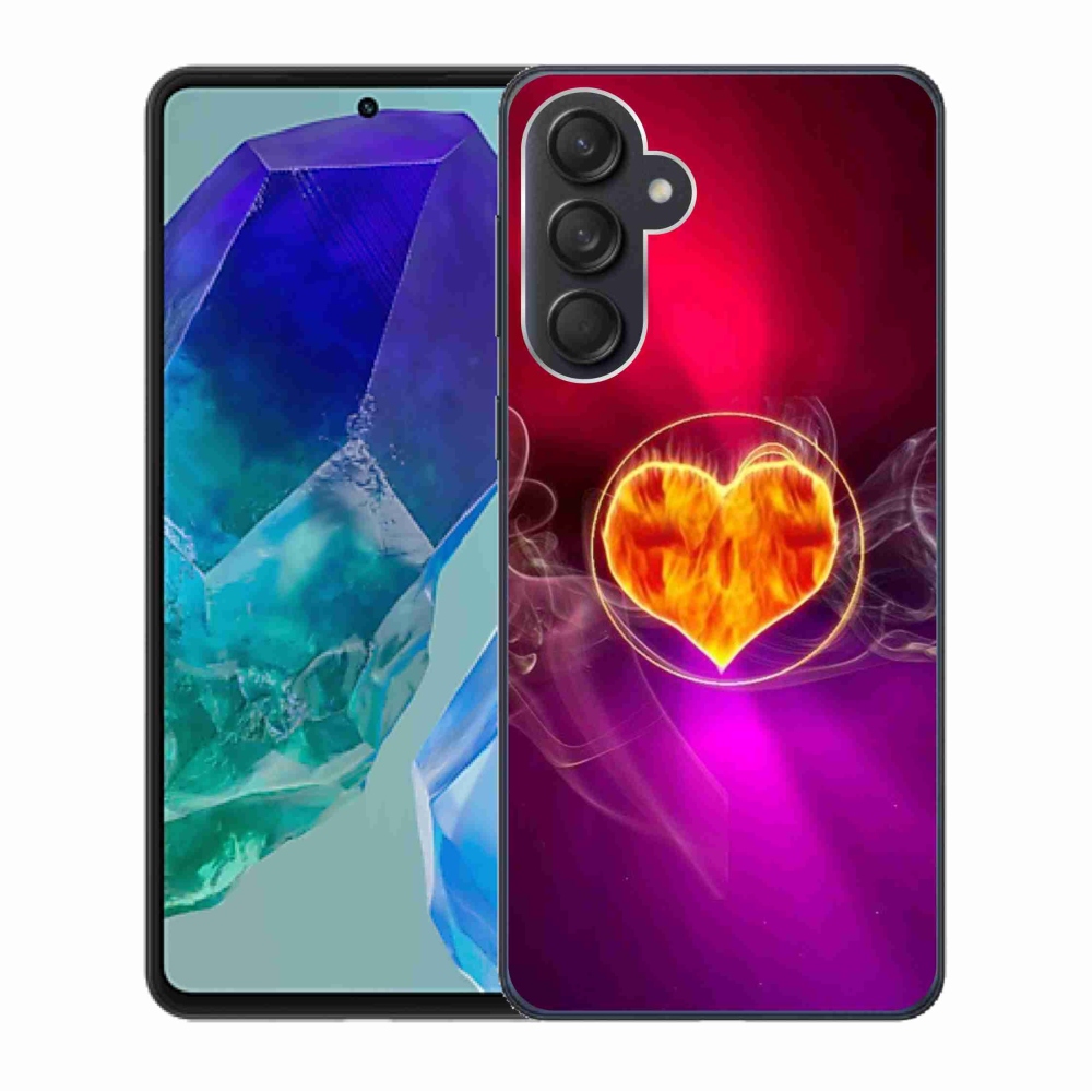 Gél borítás mmCase Samsung Galaxy M55 5G - tüzes szív