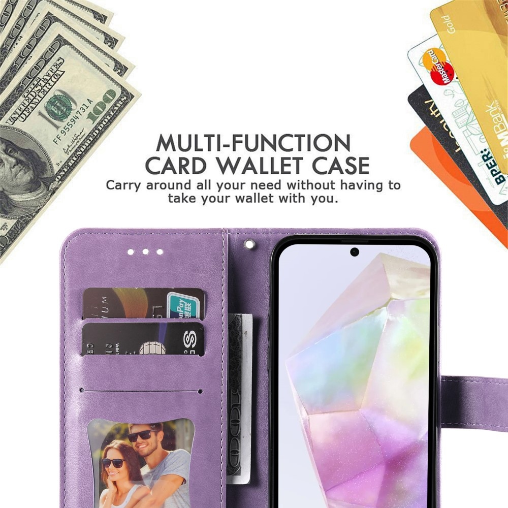 Mandala könyvtáska Samsung Galaxy A36 5G/A56 5G - lila