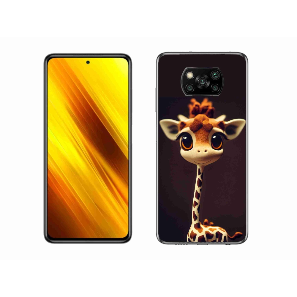 Gél borítás mmCase a Xiaomi Poco X3 Pro számára - kis zsiráf