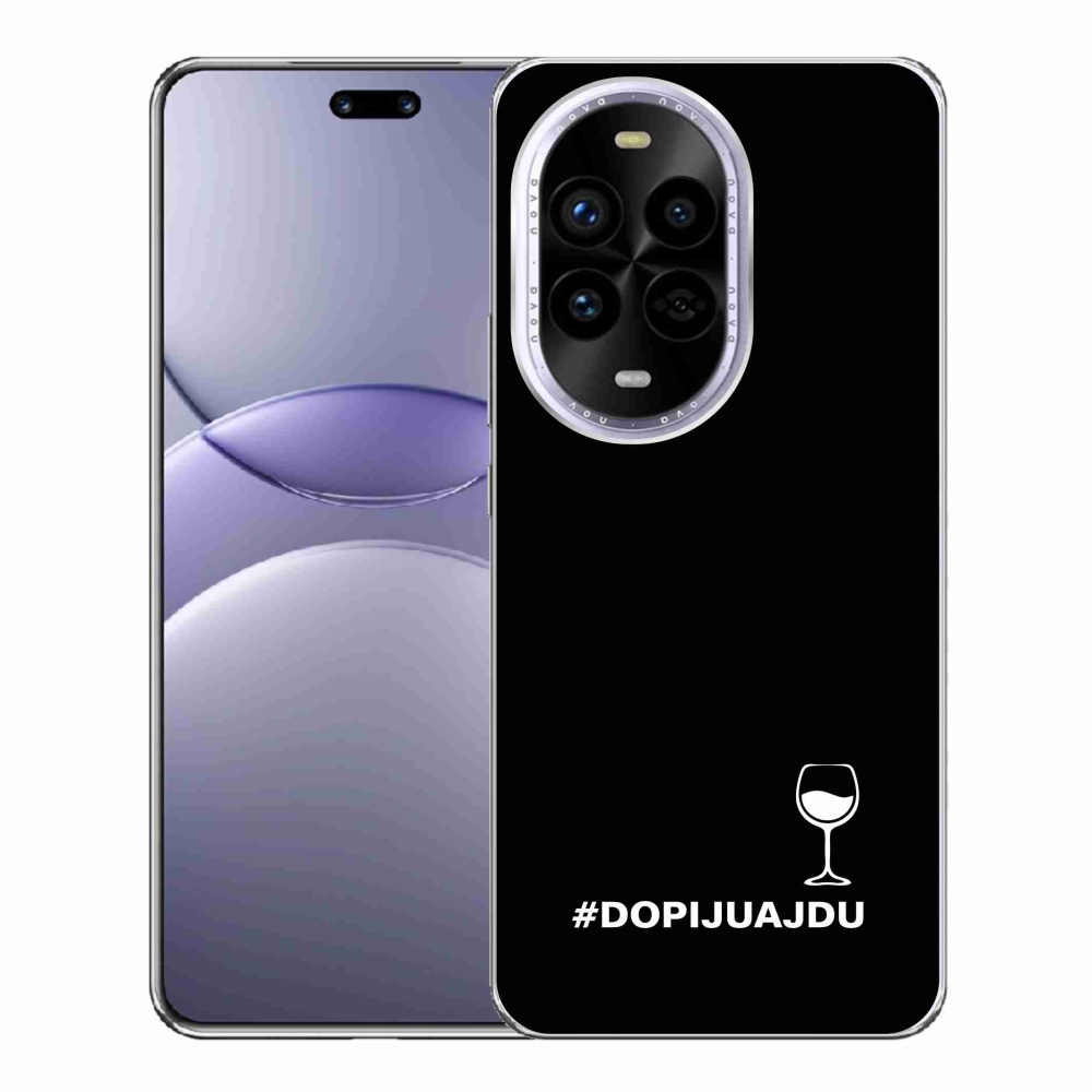 Gél borítás mmCase a Huawei Nova 13 Pro 5G készülékhez - bor motívum fekete háttérrel