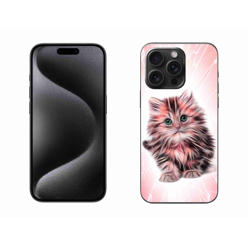 Gél borítás mmCase iPhone 15 Pro Max készülékhez - aranyos cica