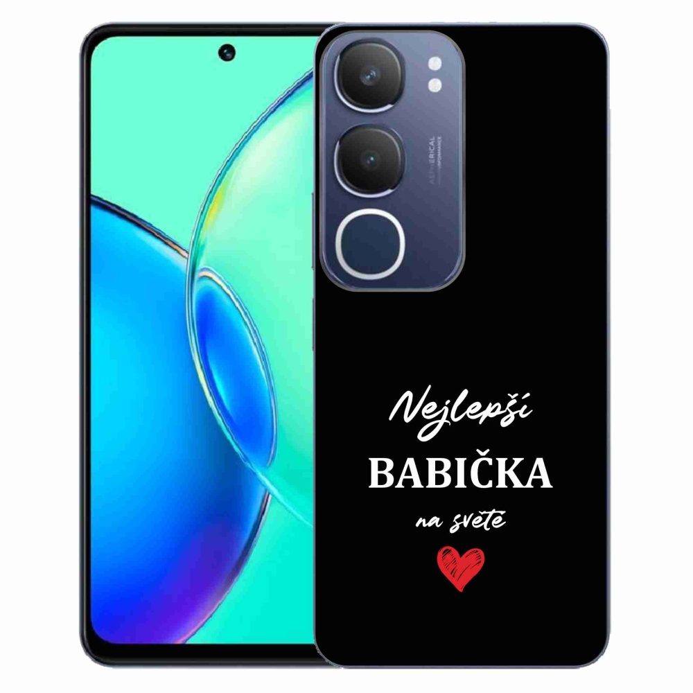 Gel Cover mmCase a Vivo Y19s készülékre - Legjobb nagyi 1 fekete háttérrel