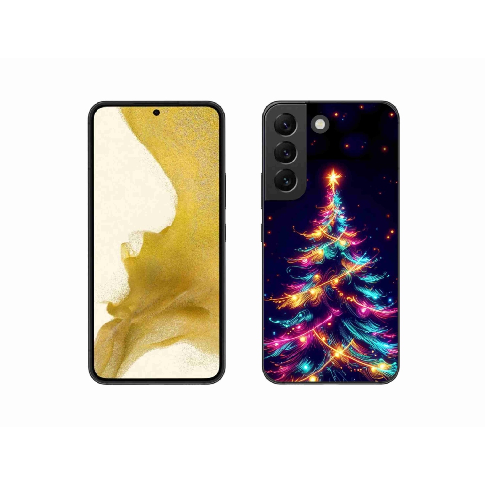 Gél borítás mmCase Samsung Galaxy S22 5G - neon karácsonyfa