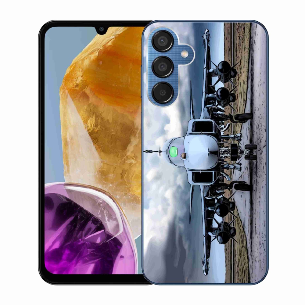 Gél borítás mmCase Samsung Galaxy M15 5G - katonai repülőgépekhez
