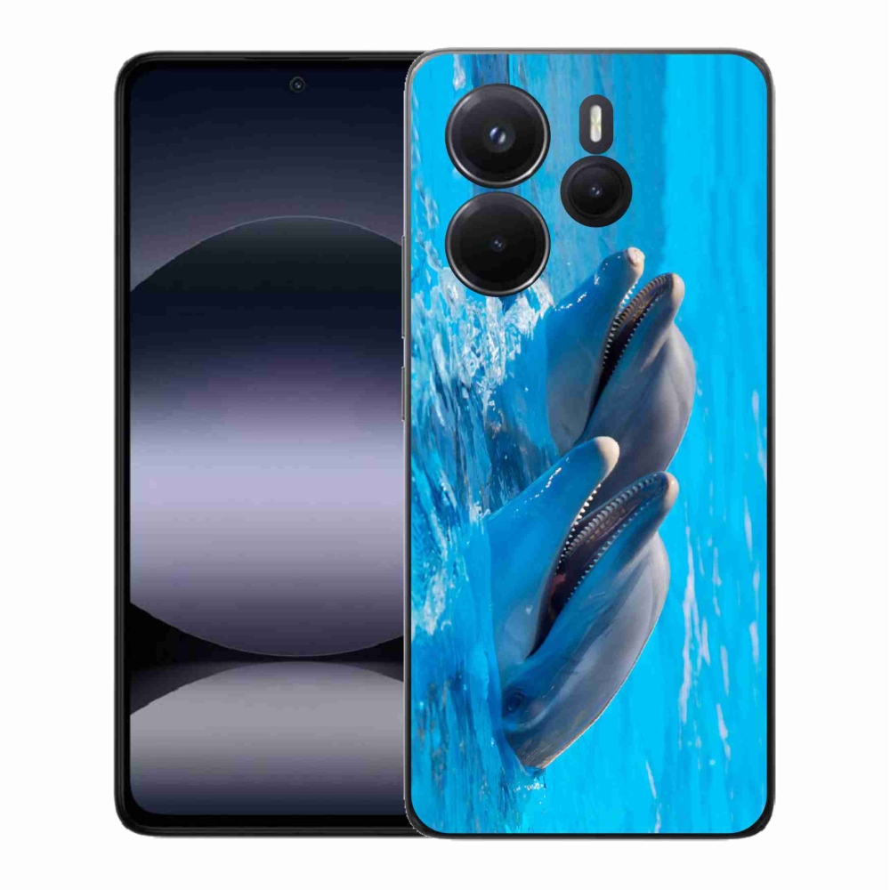 Gél borítás mmCase a Xiaomi Redmi Note 14-hez - delfinek