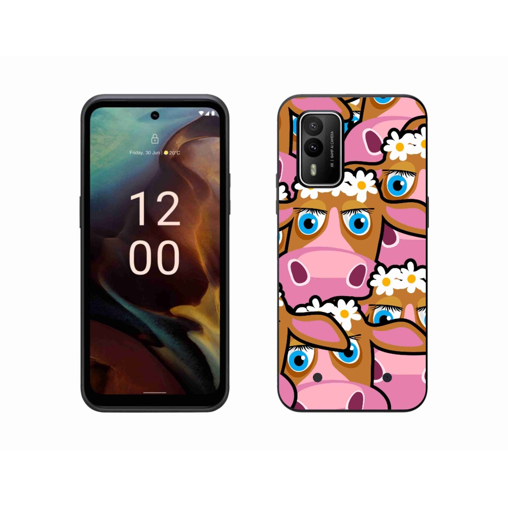 Zselés borítás mmCase a Nokia XR21 készülékhez - rajzfilmtehenek