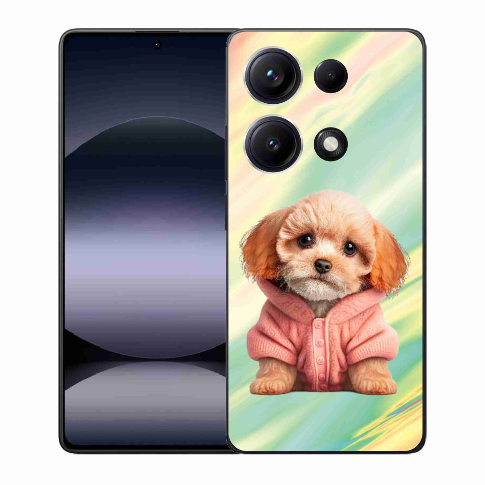 Gél borítás mmCase a Xiaomi Redmi Note 14S-hez - pulóveres kölyökkutyákhoz