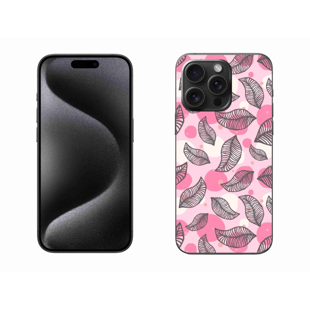 Zselés borítás mmCase iPhone 15 Pro Max készülékhez - rajzfilmes hulló levelek