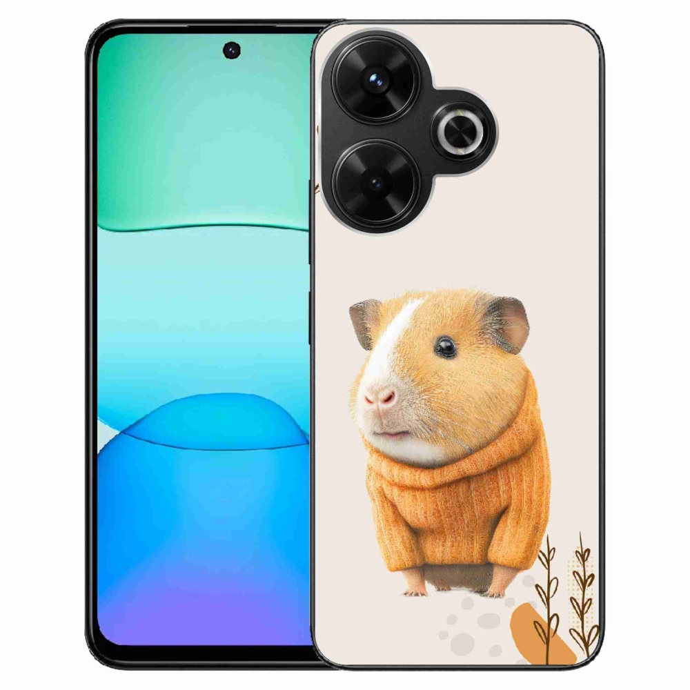 Gél borítás mmCase a Xiaomi Redmi 13 4G/Poco M6 4G számára - tengerimalac pulóverben