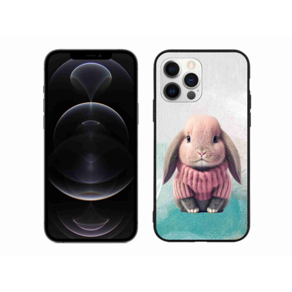 Gél borítás mmCase iPhone 12 Pro Max készülékhez - nyúl pulóverben