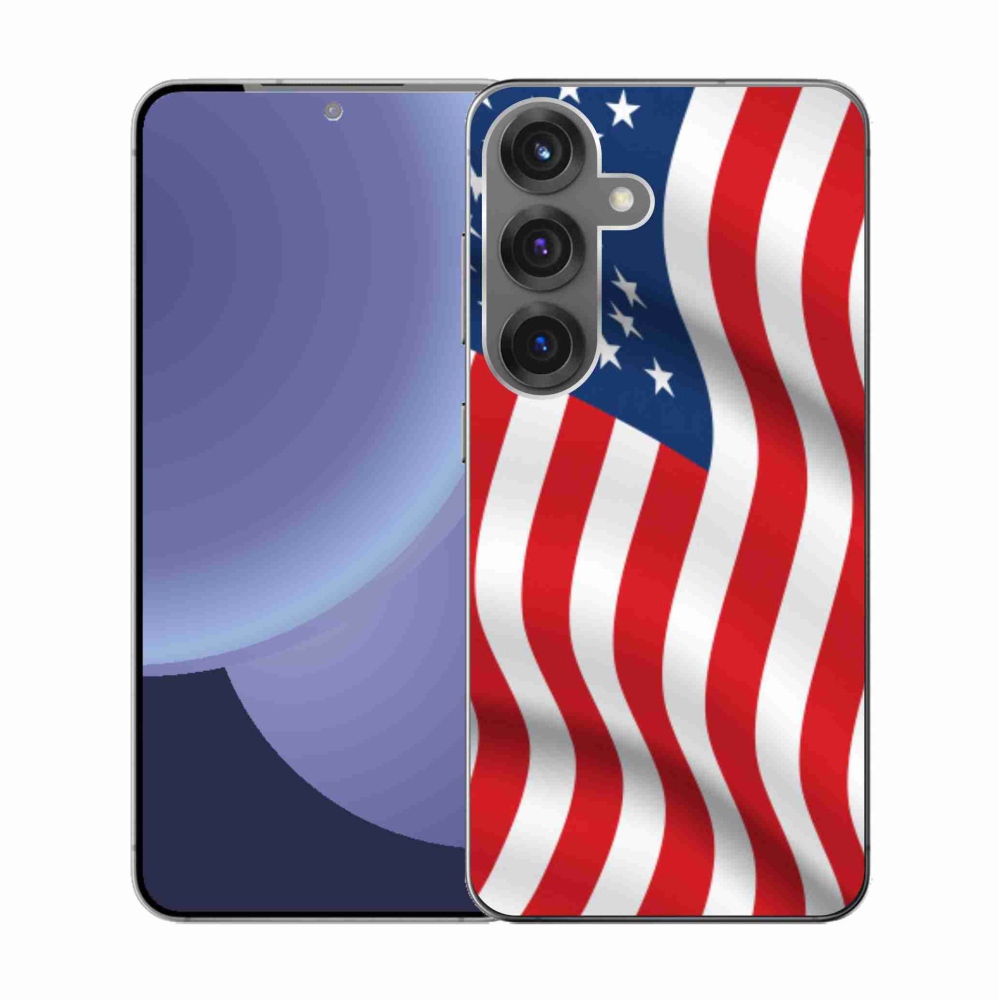 Gél borító mmCase Samsung Galaxy S25 - amerikai zászlóhoz