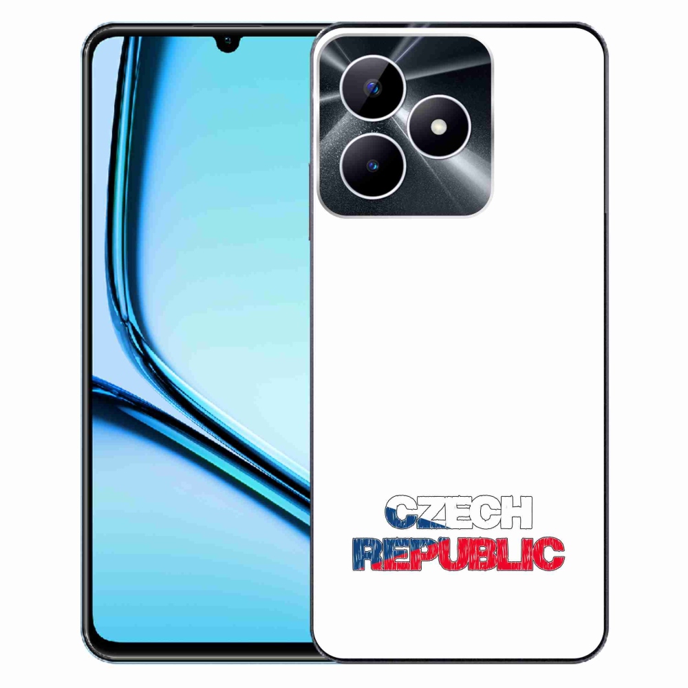 Zselés borító mmCase a Realme Note 50 készülékhez - Csehország fehér háttér