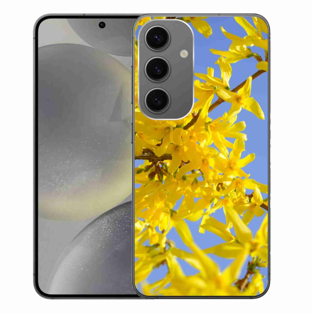 Gél védőhuzat mmCase Samsung Galaxy S24+ készülékhez - sárga virágok