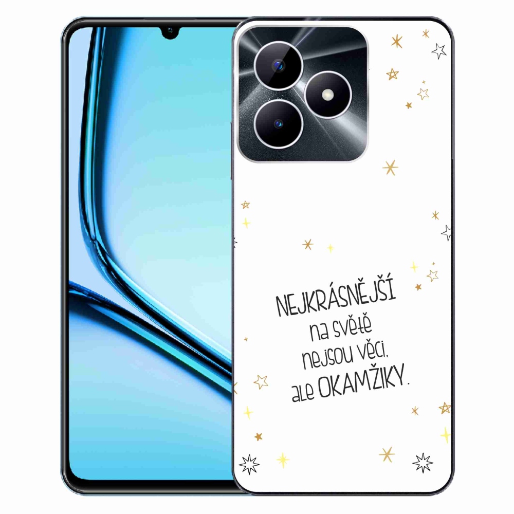 Zselés borító mmCase a Realme Note 50 készülékhez - idézet 4 fehér háttér