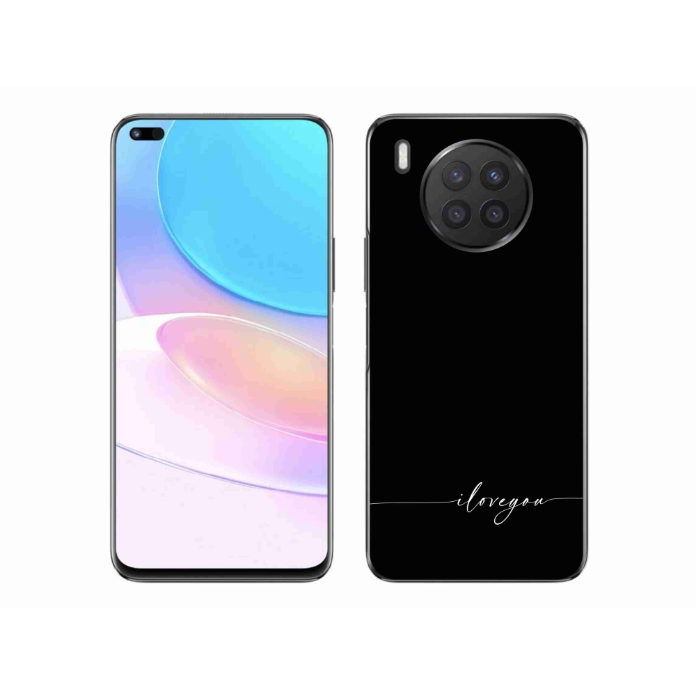 Gél borító mmCase a Honor 50 Lite-hoz - Szeretlek fekete háttérrel