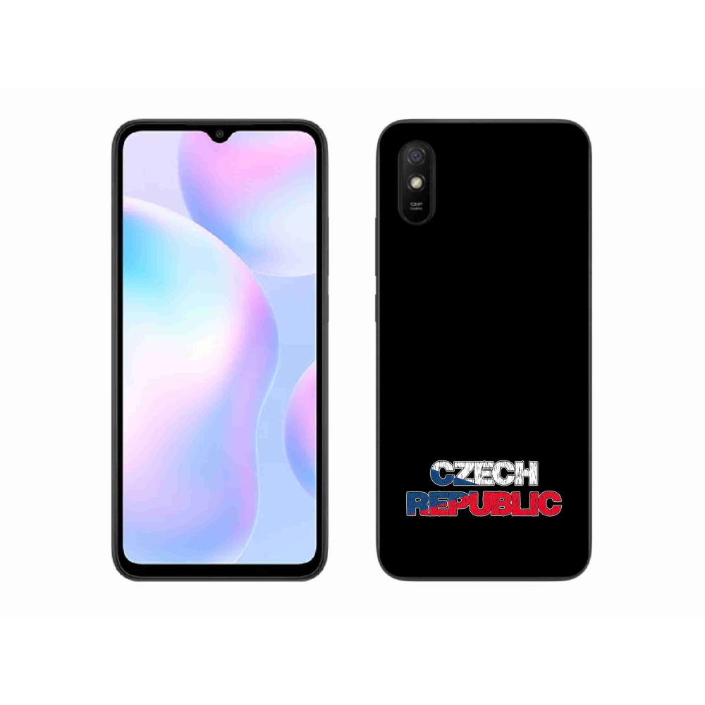 Gél borítás mmCase a Xiaomi Redmi 9A - Csehország fekete háttérrel