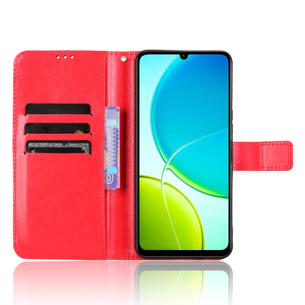 Őrült könyv tok a Vivo Y29s 5G-hez - piros