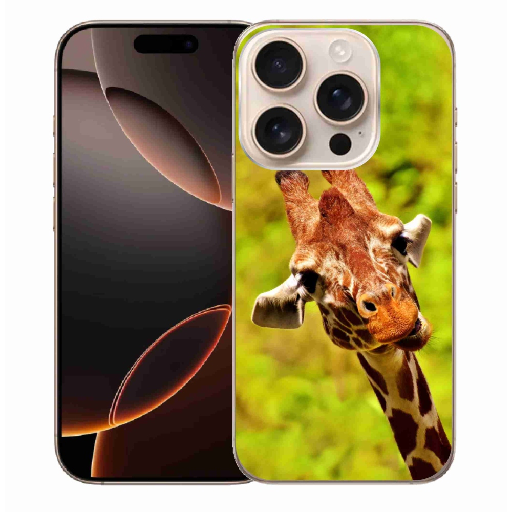 Zselés borítás mmCase iPhone 16 Pro Max készülékhez - zsiráf